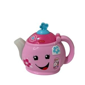 Fisher-Price Laugh & Learn Sweet Manners Tea Set Pink Teapot All Parts Working